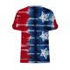 thumbnail image 5 of Fiudx Ofertas Flash Artículos En Oferta Camiseta Informal de Manga Corta con Cuello En V para Mujer, Jersey con Botones y Estampado Del Día de La Independencia, de Verano, 5 of 5