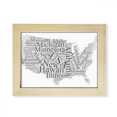 thumbnail image 1 of America USA Map City Wordcloud Desktop Photo Frame Picture Art Decoration Painting 6x8 inch, 1 of 3