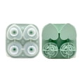 thumbnail image 1 of Rose Heart Ice Silicone Ice Tray With Funnel Lid 4 Cavity Large Ice Maker For Chilling Whiskey Cocktails Coffee Green, 1 of 5