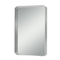 thumbnail image 2 of Aluminum Alloy Wall Mount Rectangular Deep Mirror Hanging Mirror Wall Mirror Rounded Corner Silver 32"x22", 2 of 7
