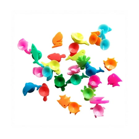 

24pcs Marine Animals Wine Glass Marker Suction Cup Wine Identifier Silicone Drinking Cup Sign (Mixed Colors)