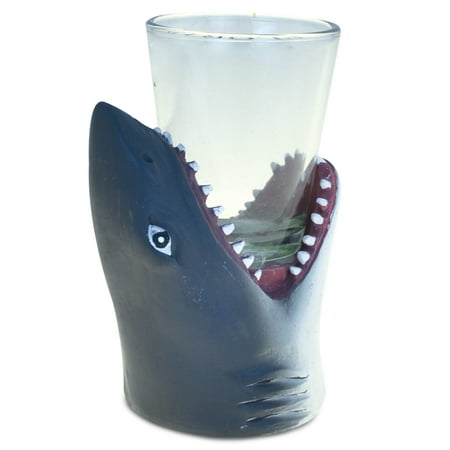 

Puzzled Shark Head Shot Glass 2 Inch Unbreakable Tequila Cocktail Whisky Vodka Espresso Novelty Glassware Game Shooter Glasses Handcrafted Drinkware Ocean Life Themed Home & Bar Tools Accessory