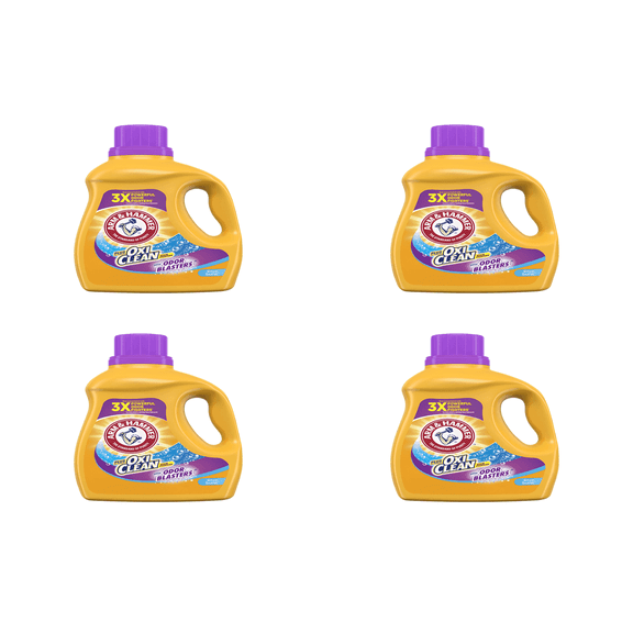 Arm & Hammer OxiClean Odor Blasters Laundry Detergent (  4  X 32.5 fl oz) – 4 Pack (25 Loads Each)