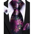 thumbnail image 3 of Set de Corbata Barry.Wang con Flores Paisley en Seda para Hombre, 3 of 8
