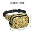 thumbnail image 4 of Fuzoiu Ethnic African Print Unisex Square Double Layer Waist Bag,Crossbody Fanny Pack Travel Workout Accessory, 4 of 9