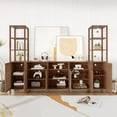 thumbnail image 2 of OUTGOODS Farmhouse Entertainment Center for 70" TVs, Engineered Wood, 3-Piece, 2 of 8