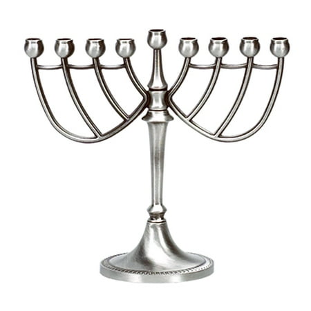 - Israel Giftware Designs M-972 Chanukah Menorah, Pewter Color, 6.5-In. - Quantity 1