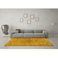 thumbnail image 3 of Ahgly Company Machine Washable Indoor Rectangle Persian Yellow Traditional Area Rugs, 6' x 9', 3 of 4