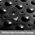 thumbnail image 4 of Bathtub Mat Shower Mat Non Slip Bath Mats 21 x 21 inch for Shower Stall Floor Tub Mat with Suction Cups & Drain Holes Machine Washable Square Bathroom Mat ( Black), 4 of 6