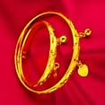 thumbnail image 7 of DESIGNICE Gold Plated Bell Heart Bracelet Children Boys Girls Baby Kids Jewelry, 7 of 7