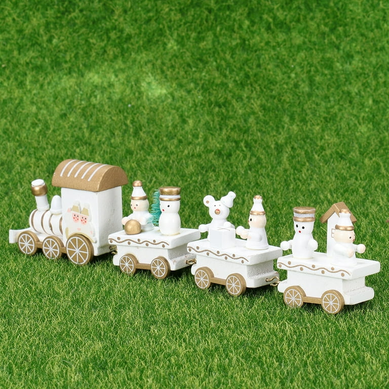 White wooden train table 2025