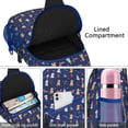 thumbnail image 4 of Sling Backpack,Dark Blue Christmas Dog and Snowman Pattern Sling Bag with Water Bottle Holder,Waterproof Sling Bag for Men/Women with Headphone Jack for Hiking,Travel, 4 of 6