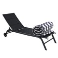 thumbnail image 5 of 2PCS Set Outdoor Chaise Lounge Cushions, Patio Lounge Chair Cushions with Backrest Straps and Seat Straps, Replacement Patio Funiture Seat Cushion Outside Chair Cushions, Blue White, 5 of 8