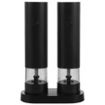 thumbnail image 1 of 1 juego de molinillo de pimienta eléctrico recargable, molinillo de sal, máquina de molienda de pimienta automática con carga USB para cocina, barbacoa y cocina al aire libre., 1 of 7