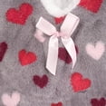 thumbnail image 6 of BambooMN Women's Heart Stripes Slippers Non-Slip Grips - Grey Hearts - Small - 1 Pair, 6 of 6