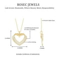 thumbnail image 6 of Rosec Jewels - Pave Diamond Heart Necklace for Wedding - Lab Created Diamond Heart Pendant (Ef-Vs Quality, with Chain), 14K Yellow Gold, 6 of 7