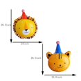 thumbnail image 2 of Set de globos de aluminio CSTYWC con cabeza de animal, león, oso, mono y gato, x4, 2 of 5