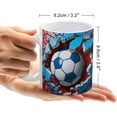 thumbnail image 2 of 3D Soccer Ball Hole In A Wall Coffee Mug | 3D Ceramic Mug | 11 Oz Tea Cup – Unique Gift For Men & Women | White, 2 of 7