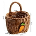 thumbnail image 2 of Hanging Baskets for Kitchen, Boho Style Storage Baskets Portable Wall Hanging Fruit Vegetable Basket Organize, Imitation Rattan for Kitchen Garden Living Room Decor, 2 of 3