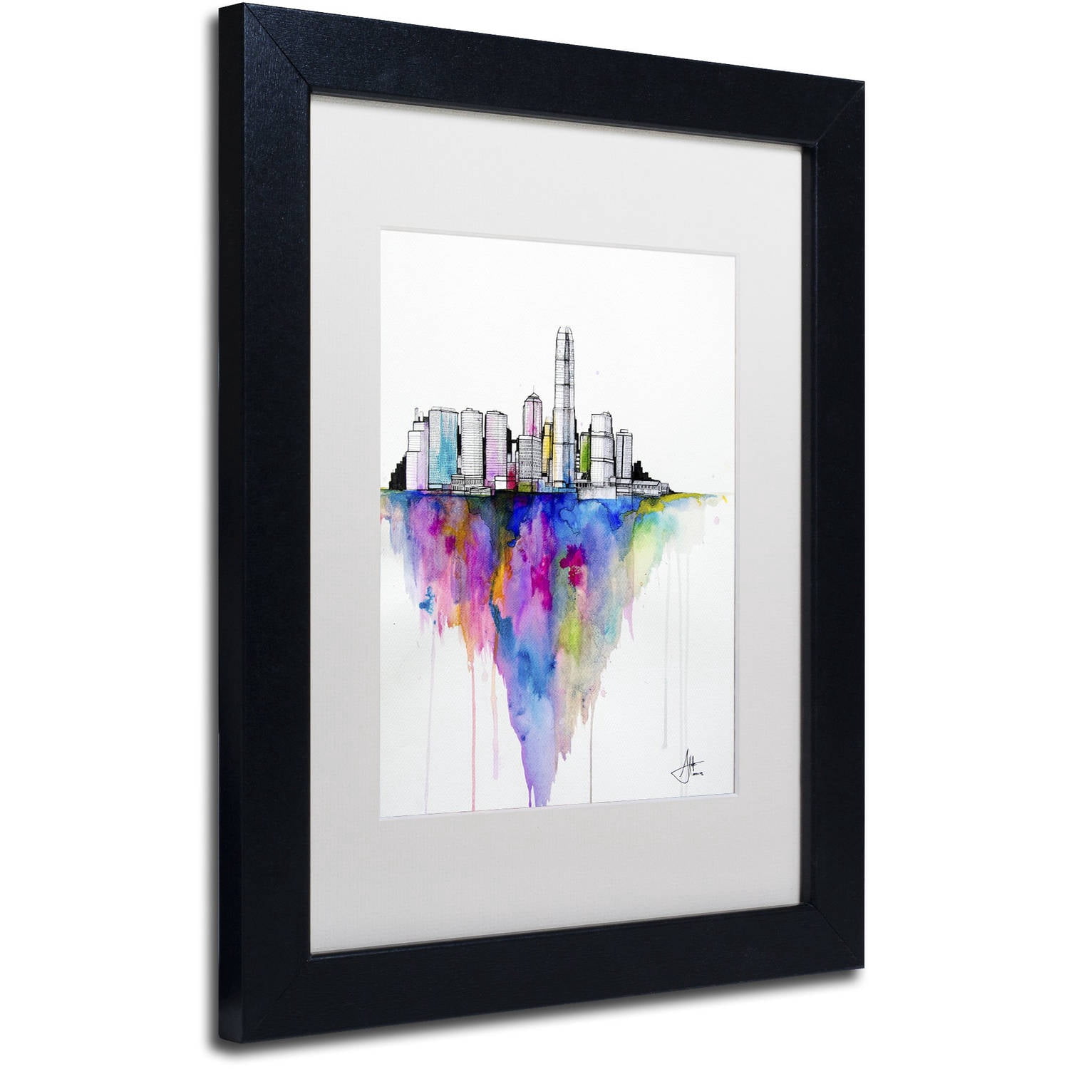 Trademark Fine Art 'Monolith II' Canvas Art by Marc Allante, White Matte, Black Frame