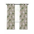 thumbnail image 7 of Cute Rabbits Blackout Curtains for Bedroom, Country Leaves Botanical Cartoon Bunny Beige Thermal Insulated Kitchen Drapes with Grommets, Light Blocking Window Treatment, 2 Panels 42" x 84", 7 of 7