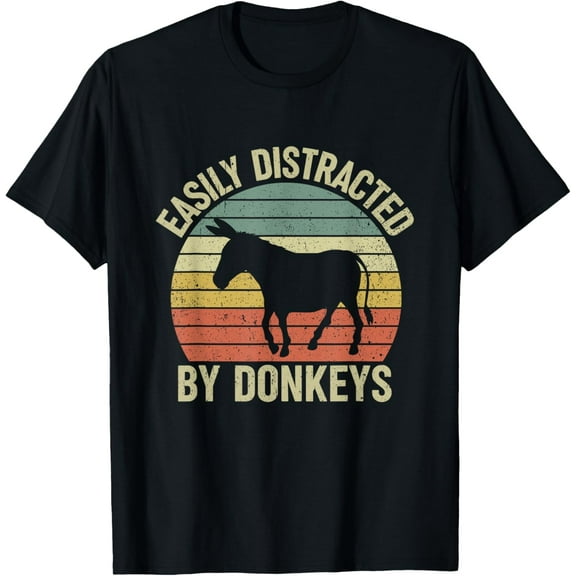 Playful Comfort Tee - Easily Distracted by Donkeys T-Shirt