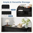 thumbnail image 4 of JIOABL TV Stand with 12 Fabric Drawers, Metal Frame Storage Stand with Adjustable feet and Anti-Tip, Black, 4 of 7