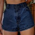 thumbnail image 5 of Womens High Waist Embroidered Denim Shorts B L, 5 of 6