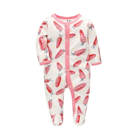 

TAIAOJING Baby Romper Girls Boys Cartoon Animal Jumpsuit Outfits Playsuit One Piece Outfits 0-3 Months