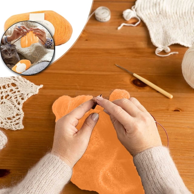Dvruxg Hand-Crocheted Wool Yarn – Soft Wool for Knitting & Crocheting Scarves, Hats, Sweaters, and Clothes