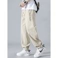 thumbnail image 4 of Embroidery Casual Pants Men Jogging Sweatpants Wide Leg Harem Long Trousers Korean 2024, 4 of 5