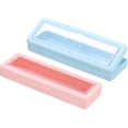 thumbnail image 2 of Estuche para lápices de gran capacidad, paquete de 2 estuches para bolígrafos, bolsa de cosméticos, organizador de papelería, almacenamiento impermeable para oficina en casa, azul y rosa, 2 of 5