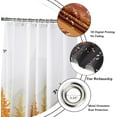 thumbnail image 5 of Fall Misty Forest Shower Curtain, Orange Pine Tree Foggy Forest Woodland Mountain Nature Bathroom Curtain Home Decor Waterproof Fabric Machine Washable with 12 PCS Hooks,72" Wx72 L, 5 of 6