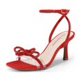 thumbnail image 1 of Sandalia DREAM PAIRS DWUMHS2530 Roja de Satén con Tacón de 7 a 7.5 cm, 1 of 6
