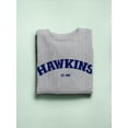 thumbnail image 3 of Hawkins 1983 Navy Blue Sweatshirt Women -Smartprints Designs, Female Large, 3 of 4