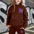 thumbnail image 4 of Tween Winter Girls Outfits Set Tracksuit With Print Hoodie Joggers Warm Kids, 4 of 4