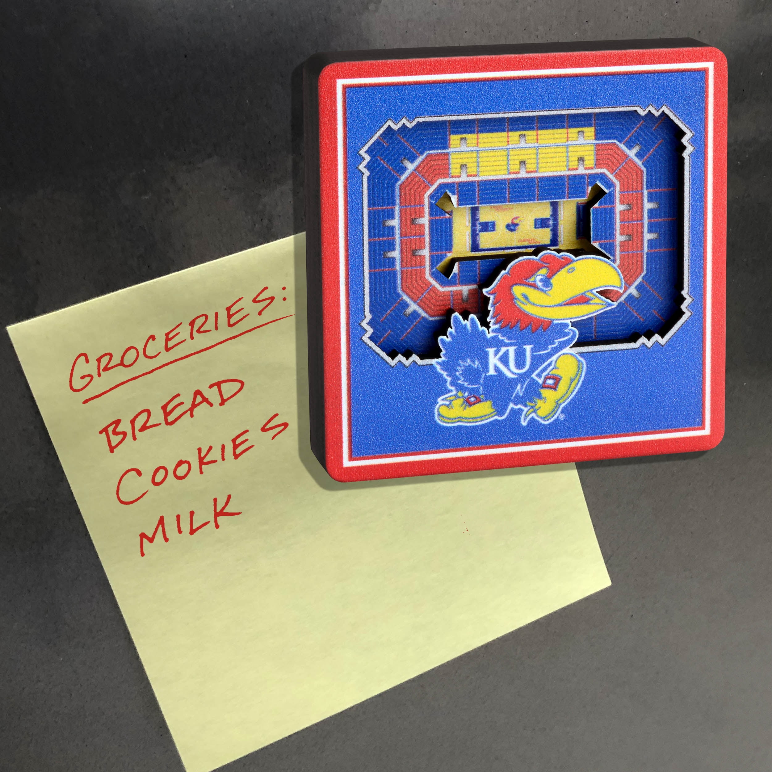YouTheFan NCAA Kansas Jayhawks 3D StadiumView Magnet