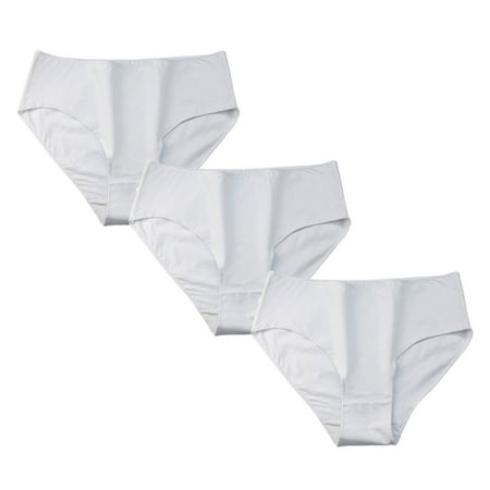 ATOYSOY Women s Clearance Solid Panty Comfy Underpants Multipack Plus Size Hip Lifting Cotton Panties  3 Pack Stretchy Shapewear Control Briefs Seamless for Ladies White XXL