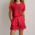 thumbnail image 3 of Gaexia Girls 2 Piece Outfit Summer Floral Print Shorts Outfits Clothes Cotton Outfits Short Blouse and Shorts Two Piece Set Toddler Girls, 3 of 4