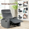 thumbnail image 4 of Costway Recliner Chair Single Sofa Lounger with Arm Storage & Cup Holder Grey, 4 of 11