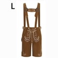 thumbnail image 4 of Guardurnaity Pantalón clásico con peto tradicional bávaro para el Oktoberfest de Múnich para hombre. Ajuste ajustable y resistente. conjuntos de ropa Fiesta de la cerveza l, 4 of 6