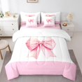 thumbnail image 1 of Erosebridal Literie Kawaii avec Nœud Taille Complète, Ensembles de Literie Roses Taille Complète, Décoration Style Princesse, Réversible 7 Pcs, 1 of 5