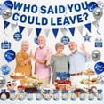 thumbnail image 6 of Farewell Party Decorations, Blue Who Said You Could Leave Banner Cake Toppers Balloons Hanging Swirls, Going Away Retirement Leaving Party Decorations, Coworker Goodbye Party Supplies, 6 of 7
