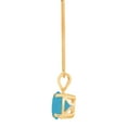thumbnail image 3 of 2 ct Brilliant Round Cut Solitaire Simulated Turquoise 14k Yellow Gold Pendant with 16" Chain, 3 of 4