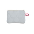 thumbnail image 3 of Wool Knit Striped Cosmetic Bag | Color-Block Pattern Pencil Case | Zippered Coin Purse & Makeup Pouch | Portable 16x11x3cm Polyester Organizer, 3 of 7