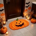 thumbnail image 5 of LEFXSMR Fall Decor Bathroom Rugs Pumpkin Shaped Non-Slip Bath Mat Thanksgiving Decorations Soft Area Rug for Front Door Porch Entryway, Orange, 5 of 6