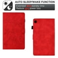 thumbnail image 5 of SaniMore Wallet Case for Samsung Galaxy Tab A8 (SM-X200/X205) 10.5" 2022, Auto Sleep/Wake, PU Leather Magnetic Cover with Pencil Holder Card Slot & Kickstand Full Body Protective Shell, Red, 5 of 7