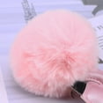 thumbnail image 2 of Cartoon Swan Shape Fluffy Ball Keychain Keyring Bag Hanging Pendant Ornament (Pink), 2 of 5