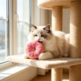 thumbnail image 4 of SouMaox Plush Donut Squeaky Dog Chew Toy, Soft Interactive Pet Toy for Boredom Relief, Durable Plaything for Aggressive Chewers, 3.93" Pink, 4 of 6