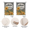 thumbnail image 3 of Rdsfhsp Welcome to Our Porch Buffalo Plaid Sunflower Garden Flag for Yard Lawn Decoration 12" x 18", 3 of 5